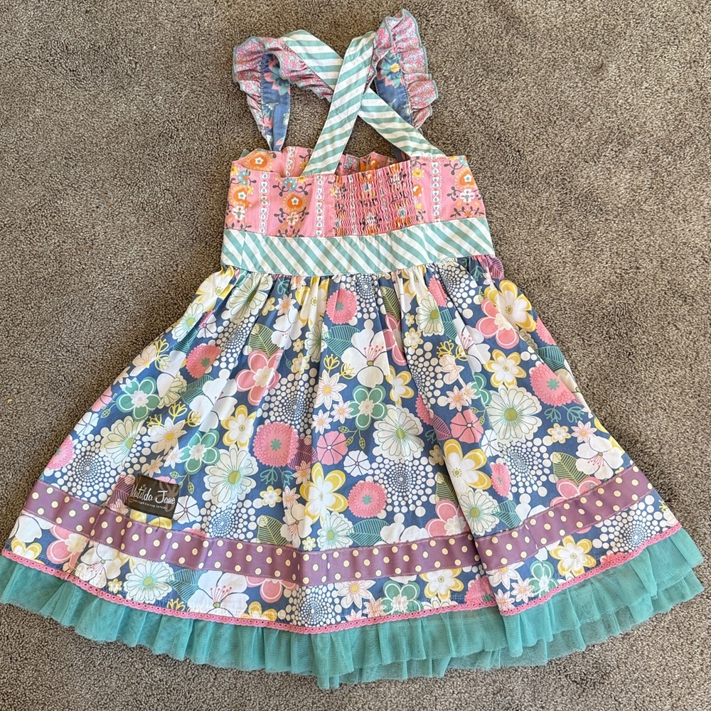 Matilda Jane Pink and Blue Floral Dress - Picture 7 of 8
